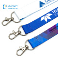 Wholesale personalized blank polyester badge neck straps blank key printing custom lanyard with buckle adjustable